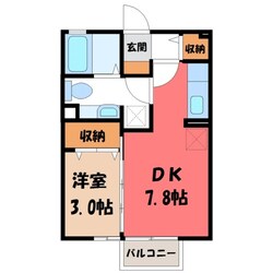 宇都宮駅 バス28分  ミツトヨ前下車：停歩8分 1階の物件間取画像